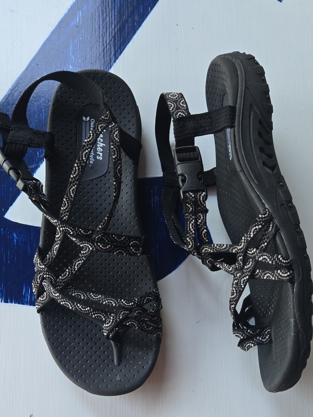 Skechers Reggae Happy Rainbow Strappy Sandal Size 10